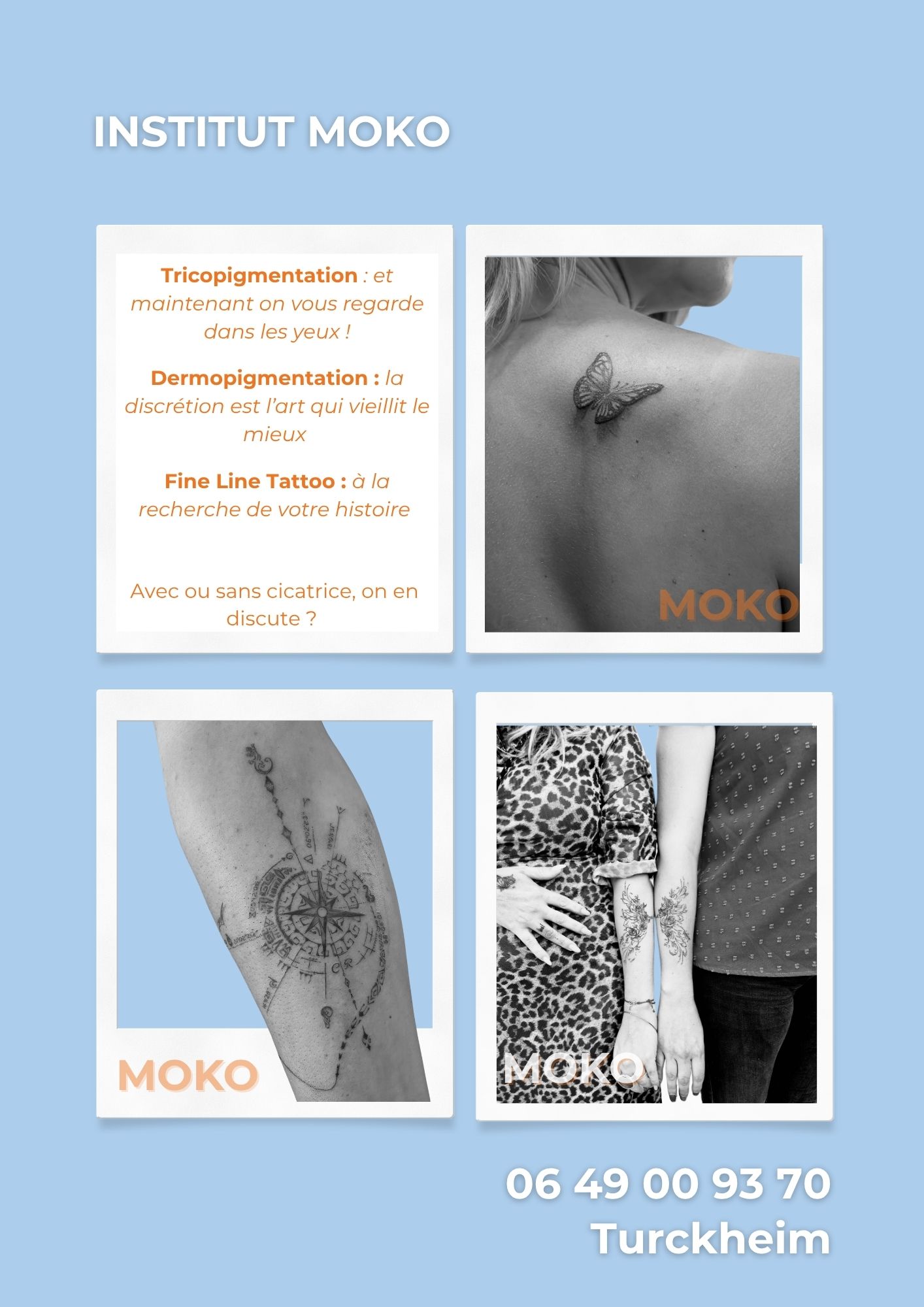 Tatouage fine line · Institut Moko, Turckheim (Colmar), Alsace