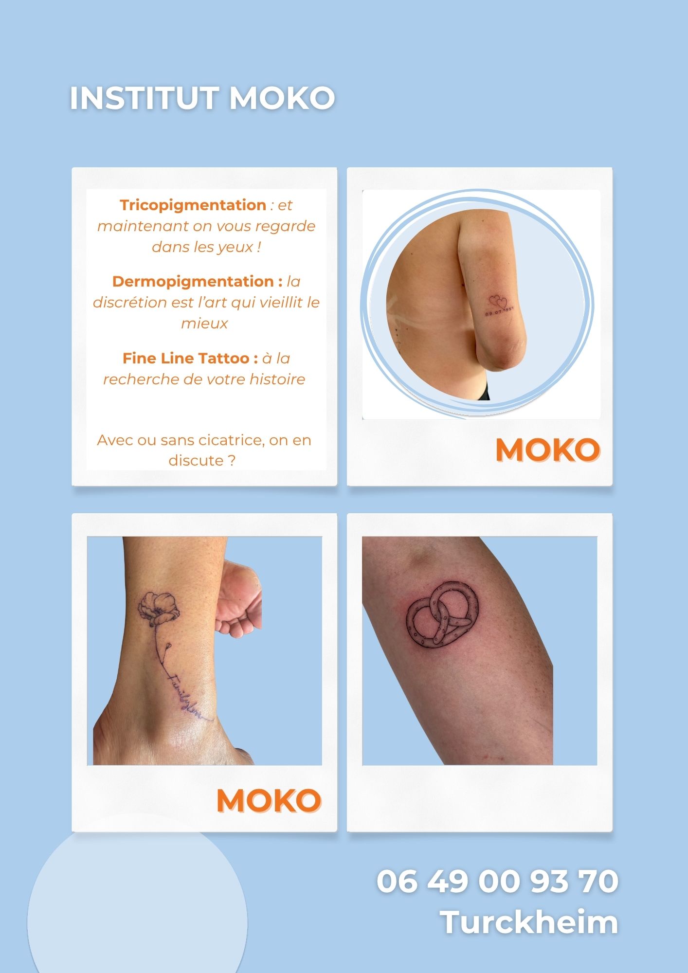 Tatouage fine line · Institut Moko, Turckheim (Colmar), Alsace